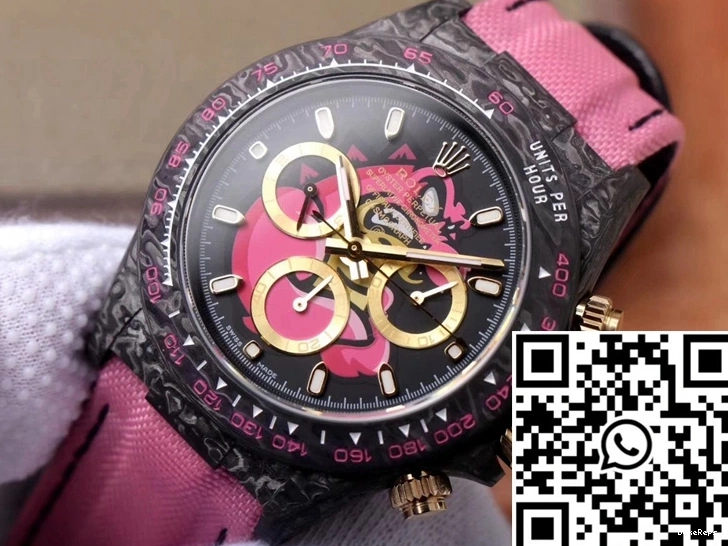 Cosmos Dial Carbon Fiber Edition Pink Rolex Chronograph Dragon Exploded Daytona 1115
